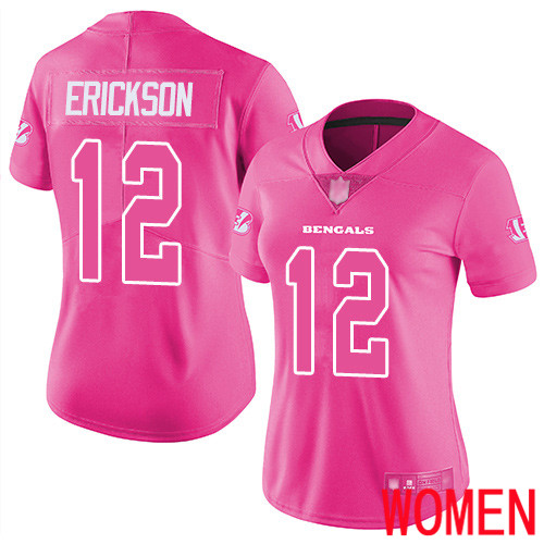 Cincinnati Bengals Limited Pink Women Alex Erickson Jersey NFL Footballl #12 Rush Fashion